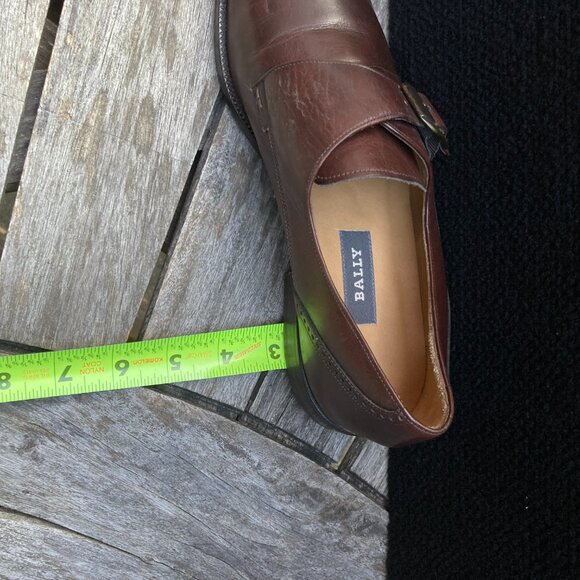 bally monk strap brown 9.5 B